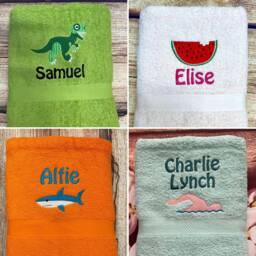 Embroidered Personalised Swimming Or Sports Towel. Ideal Gift - Adults & Kids - thumbnail 2