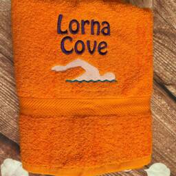 Embroidered Personalised Swimming Or Sports Towel. Ideal Gift - Adults & Kids - thumbnail 3