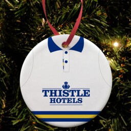 Leeds 1993 Retro Home Shirt Kit Christmas Tree Decoration Bauble Flat Ceramic Great Gift Utd United