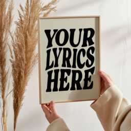 Custom Song Lyrics Print Personalised Music Poster, Wall Art Decor - thumbnail 1