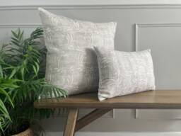 Astrid - Pomegranate Print Linen Handmade Cushion Cover - The Brunswick Collection - thumbnail 1