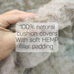 Custom Grain Sack Bench Cushion Washable Tufted Hemp Padded Pillow - thumbnail 2