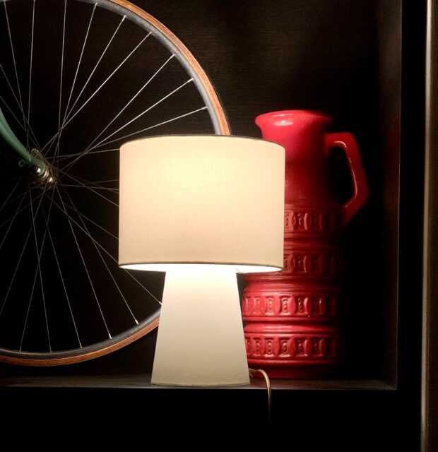 Modern Minimalist Table Lamp in White. Handmade For The Living Room Or As A Bedside Lamp. Contemporary Lighting - image 1