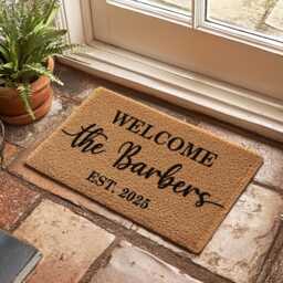 Realtor Welcome Decor - Personalized Last Name Doormat Custom Family Door Mat Housewarming Gift Closing - thumbnail 2