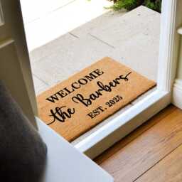 Realtor Welcome Decor - Personalized Last Name Doormat Custom Family Door Mat Housewarming Gift Closing - thumbnail 3