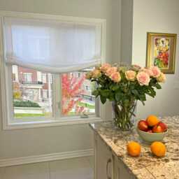 Custom European Relaxed Roman Shade - Cordoba Linen, Semi-Sheer - thumbnail 3