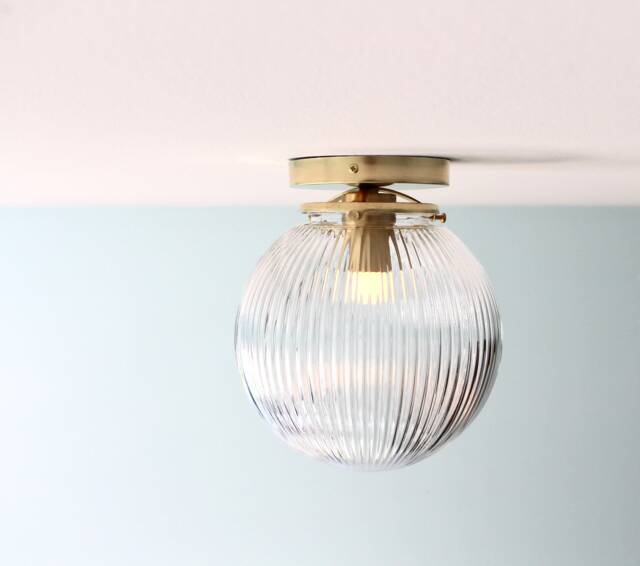 Flush Mount Ceiling Lighting Fixture, Brass Lamp, 8 - image 1