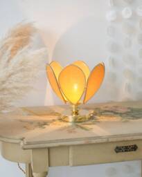 Flower Table Lamp - Honey & Gold - thumbnail 1