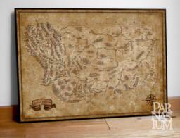 Fantasy Map Of Montana Vintage Style Montana Art Print - thumbnail 1