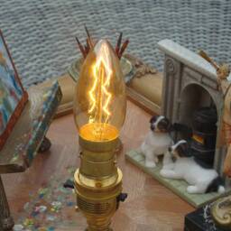 Up-Cycled Steampunk Collection Of Objects Depicting Artist in Studio Lamp With Dimmer - thumbnail 2