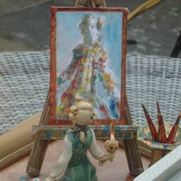 Up-Cycled Steampunk Collection Of Objects Depicting Artist in Studio Lamp With Dimmer - thumbnail 3