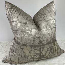 Boutique Hotel Style Cushion Cover, Grey Luxury Pillow Double Sided Case, John Lewis Kyla Fabric, Bed Bedding - thumbnail 2