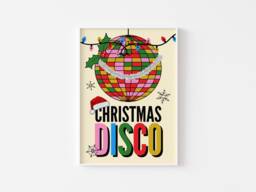Christmas Disco Print - Fun Print, Ball, Tinsel, Funky Retro Christmas, Party Poster, Groovy 60S 70S Colourful Art - thumbnail 1