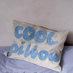 Cool Pillow Teens Room Decor Canvas Denim Cover Rustic Modern Home Boys Gray Blue Burlap - thumbnail 2