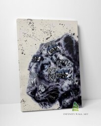 Graffiti Lion Canvas Art Wall Print Picture Banksy Style Abstract Animal Framed Home Decor -C985 - thumbnail 1