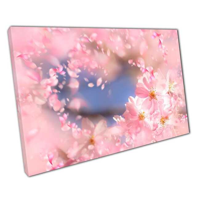 Elegant Cherry Blossom Canvas Print Spring Floral Wall Art For Home & Office Decor - image 1
