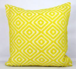 Jacquard Cotton Euro Sham Cover Decorative Throw Pillow Case - thumbnail 1
