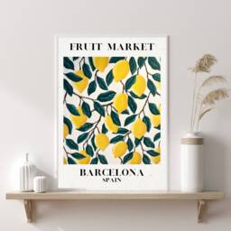 Barcelona Print, Poster, Modern Art, Kitchen Wall Home Decor, Gift Ideas, Prints, Posters - thumbnail 1