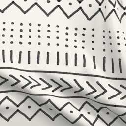 African Sheets - Mudcloth Cream By Curious_Nook Geometric Lines Dots Chevron Arrows Cotton Sateen Sheet Set Bedding Spoonflower - thumbnail 4