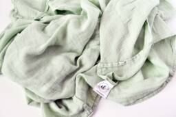 Mint Bamboo Muslin Baby Swaddle Blanket Unisex Design - thumbnail 1
