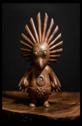 The Ketzal. Teak Wood Carving - Ancient Future