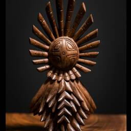 The Ketzal. Teak Wood Carving - Ancient Future - thumbnail 2