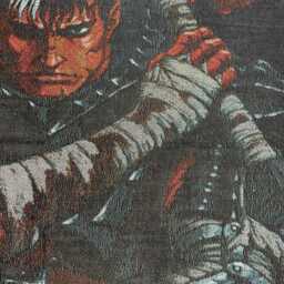 Berserk Tapestry Blanket, Woven Throw Anime Wall Hanging, Dark Fantasy Guts Manga Room Decor - thumbnail 2