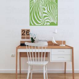 Zebra Head Vinyl Wall Decal - Safari Nursery Decor, 22x22 - thumbnail 2