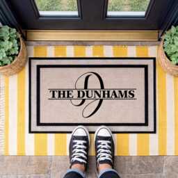 Custom Indoor/Outdoor Doormat - Monogram Mat Personalized Gift Door Housewarming - thumbnail 3