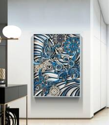 Butterfly Wood Wall Art, Floral Layered Wooden Sculpture, Nature Laser Cut Decor For Bedroom Or Living Room