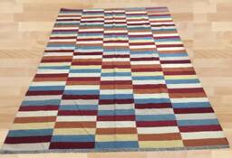 Handwoven Afghan Kilim Rug, Bohemian Modern Style - 284x193 cm - thumbnail 2