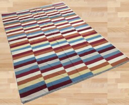 Handwoven Afghan Kilim Rug, Bohemian Modern Style - 284x193 cm - thumbnail 1