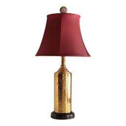Chinese Champlev?? Cloisonn?? Lamp Finial On A Shiny Brass Hardware in Golden Yellow - thumbnail 3