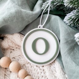 Personalised Christmas Bauble - Customised Decoration Acrylic Initial - thumbnail 2