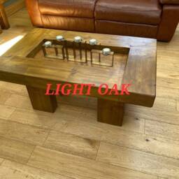 Rustic Handmade Solid Wood Sleeper Coffee Table Xtra Large - thumbnail 3