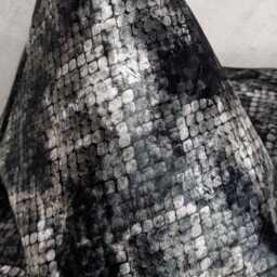 Black & White Snake Print Velvet Cushion Cover - Luxury Snakeskin Effect Throw Pillow Modern Glam Sofa Decor Statement - thumbnail 2