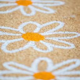 Modern Doormat White Flowers - thumbnail 3