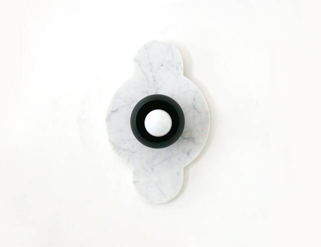Cararra Marble & Black Vanity Sconce Light Bathroom Fixture White Foyer Kitchen Lighting Hallway Lamp - image 1