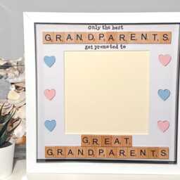Promoted To Grandparents Scrabble Photo Frame - Pregnancy Announcement Gift - thumbnail 2