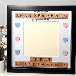 Promoted To Grandparents Scrabble Photo Frame - Pregnancy Announcement Gift - thumbnail 3