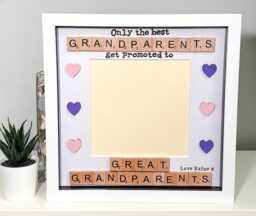Promoted To Grandparents Scrabble Photo Frame - Pregnancy Announcement Gift - thumbnail 1