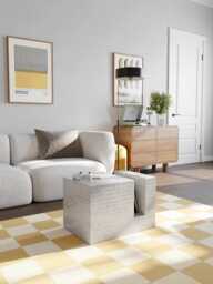 End Table. Night Regiment. White Tile Bedside Home Decor - thumbnail 1