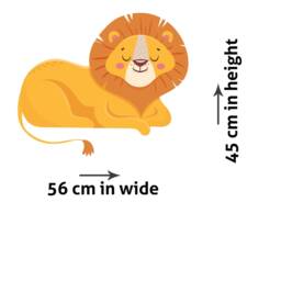Lion Wall Decal, Watercolor Nursery Decor, Kids Playroom Art - thumbnail 2