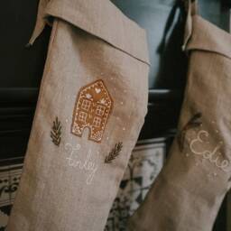 Personalised Christmas Stocking, Family Embroidered Santa Sack, First Gift - thumbnail 4