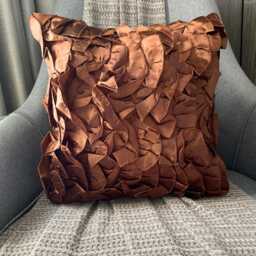 "Decorative Brown Pillow Cover For Bed 24""x24""/26""x26" - thumbnail 3