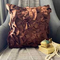 "Decorative Brown Pillow Cover For Bed 24""x24""/26""x26" - thumbnail 1
