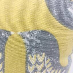 Scandi Mustard Grey Bird Door Stop, Print, Yellow Heavy Cotton Fabric, Gift For Her, Perfect Home Decor - thumbnail 3