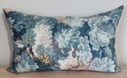 Linwood Omega Prints English Oak Teal & Velvet Cushion Cover 35x55 cm