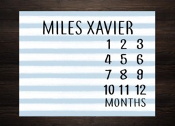 Baby Milestone Blanket Month Watch Me Grow Growth Tracker Fleece Shower Personalize Newborn Gift