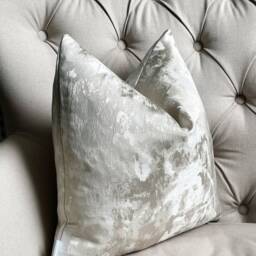 Handmade Champagne Metallic Cushion Cover Luxury Home Decor - thumbnail 2